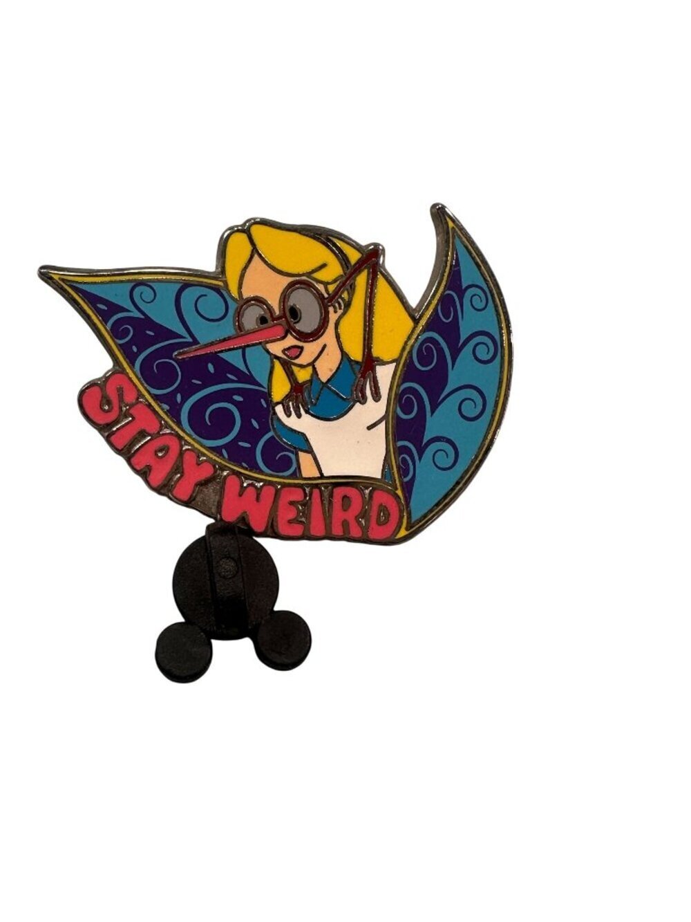 Disney Alice Wonderland Trading Pin Stay Weird 2017 Bird Glasses Long Nose